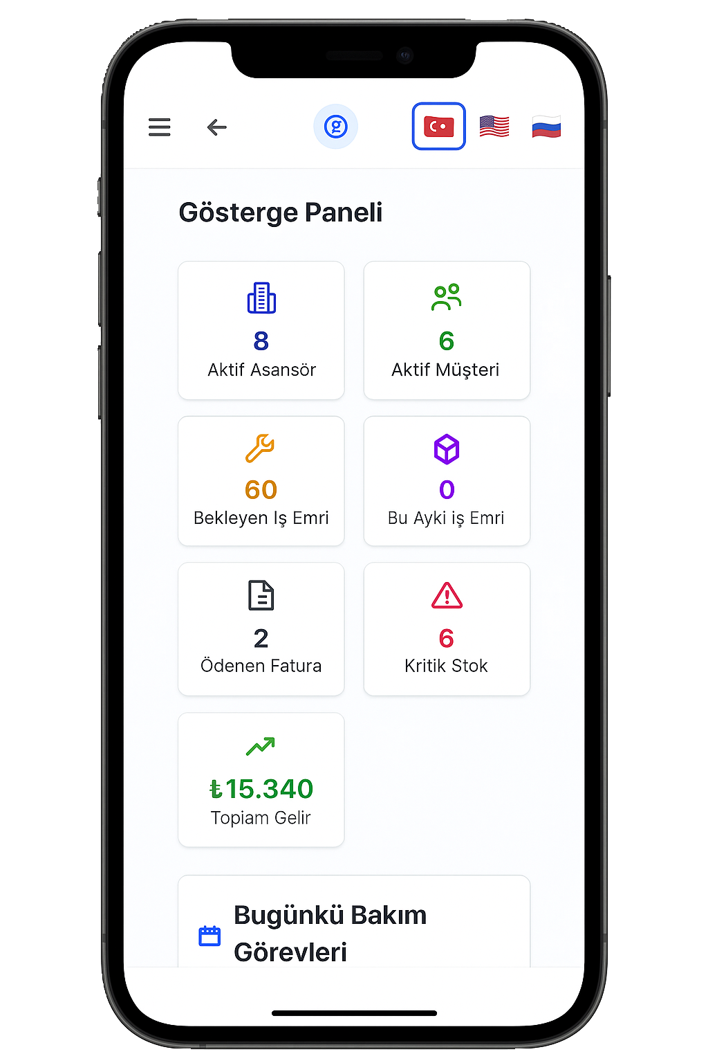 Asansör Bakım Yönetim Sistemi